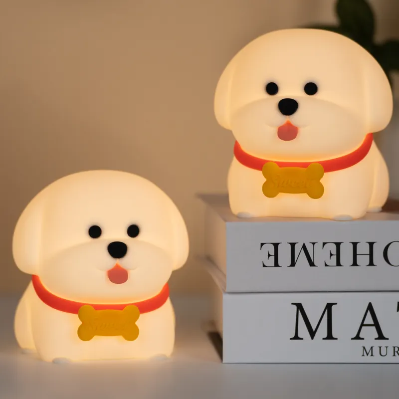 Customizable Colorful Silicone Puppy Nightlight for Kid Solutions3
