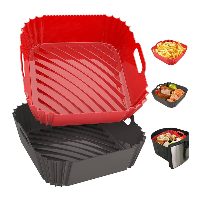 OEM Reusable Food Grade Silicone Air Fryer Liners for Kitchen Usage Accessories Manufacturing4