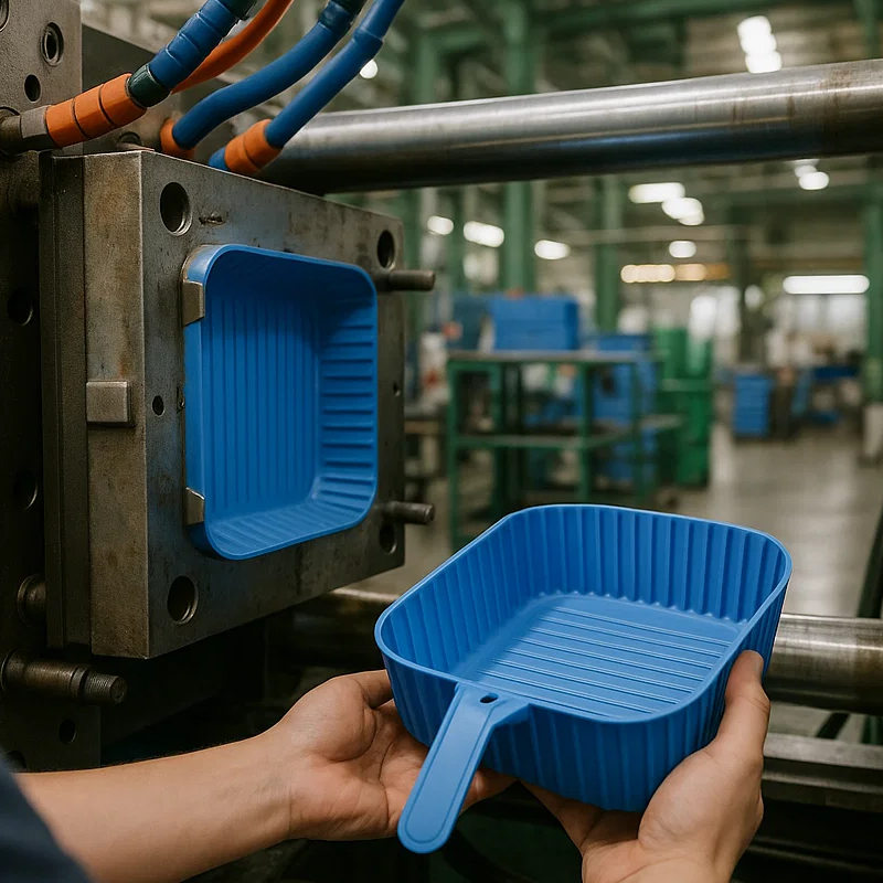 What Is the Custom and Production Process Behind Heat-Resistant Silicone Air Fryer Liners for Home Kitchens5