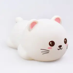 Cute Cat Silicone Lamp for Christmas Gift