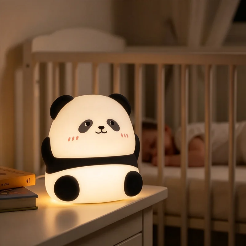 panda silicone lamp for kids